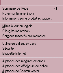 Le menu d'aide comprend une aide fort bien faite