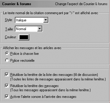 Planche de dfinition de la prsentation des courriers