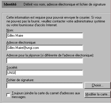 Dfinition de votre identit telle que la verra votre correspondant