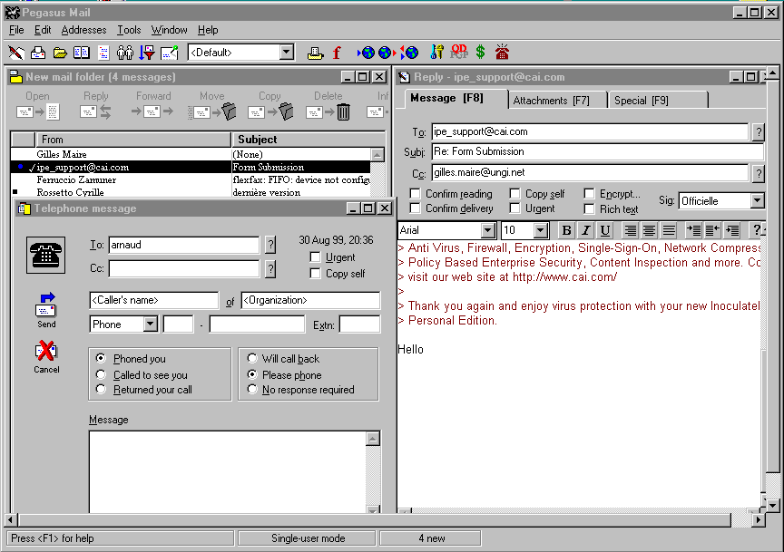 Eudora existe aussi sur Macintosh